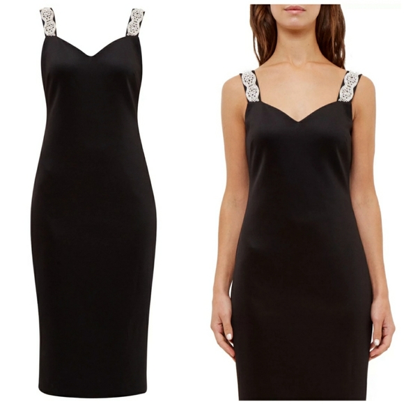 TED BAKER | Mally Embellished Strap Bodycon Dress - Picture 2 of 5